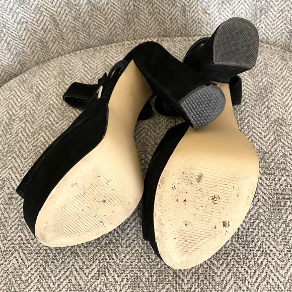 Steve Madden Jillyy Black Suede Platform Heels - size 8 - Picture 7 of 8
